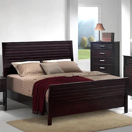 Queen Panel Wood Bed